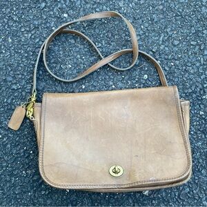 Coach Tan Leather Crossbody Bag